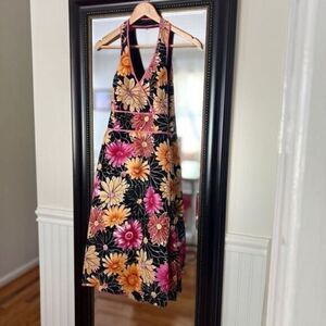 MADISON Studio Silk Halter Neck Top Shift Dress Size‎ 6 Floral Summer/Spring